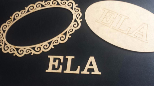 Imagem 7 de 9 de Placa Oval Personalizada Recorte Laser Mdf Cru 45x30 Cm