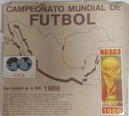 Álbum Mundial De Fútbol 1986