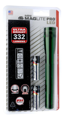 Linterna Led Aa Maglite Pro 2 Celdas, Color Verde Oscuro