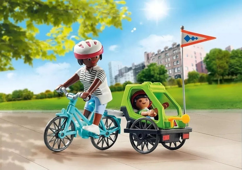 Imagen 3 de 5 de Playmobil Special Plus 70601 Mama En Excursion En Bicicleta