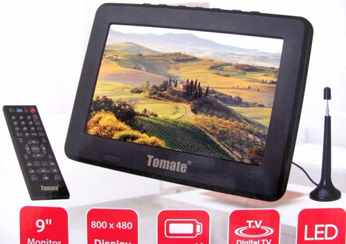 Tv Portatil Lcd 9 Polegadas Tela Monitor Tomate Mtm 909