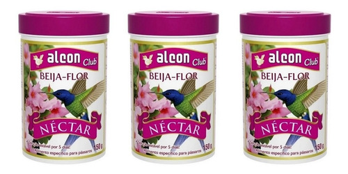 Kit 3 Unidades Alcon Club Néctar Para Beija-flor 150g