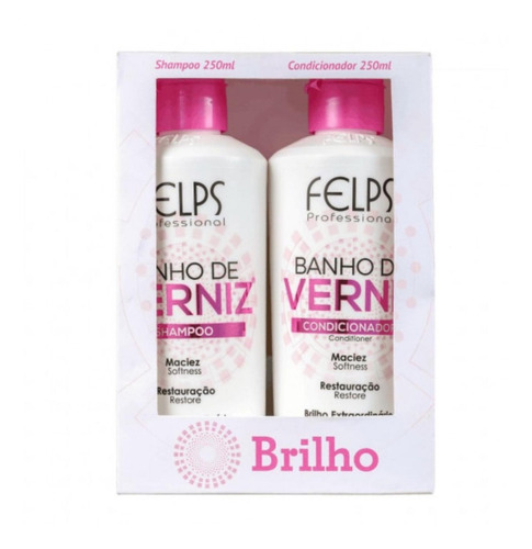Imagem 1 de 2 de Felps Kit Banho De Verniz 2x250ml + Brinde