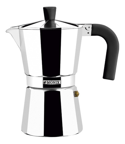 Cafetera Monix Vitro 6 Tazas manual aluminio italiana