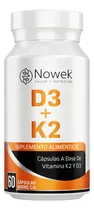 Comprar Vitamina D3 + Vitamina K2 + Mct Oil | 60 Capsulas De 500 Mg Sabor Sin Sabor