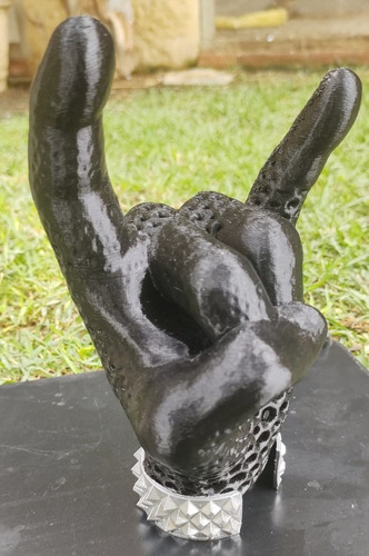 Imagem 3 de 5 de Símbolo Do Rock 20cm Altura M Impressão 3d