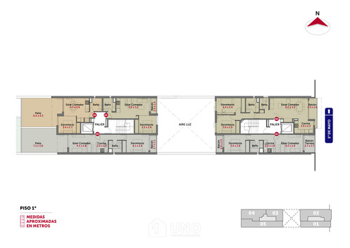 1º De Mayo Y 9 De Julio - Amplio Dpto De 1 Dormitorio. Cochera Disponible.