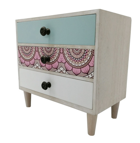 Cajonera Deco De Madera Horizontal 22x13,5x21 Cm Bijou Local