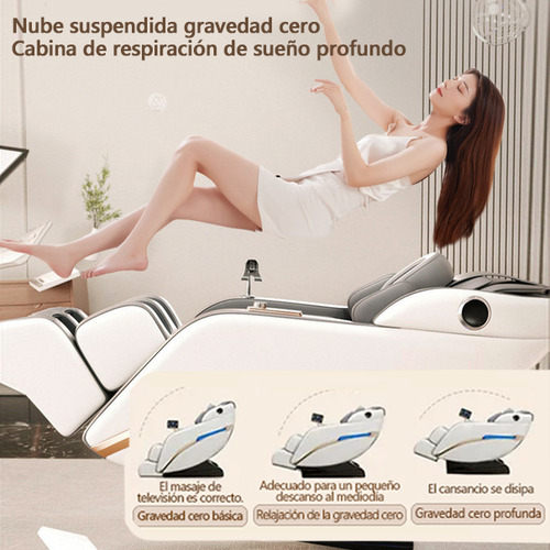 Sillón Masaje Multifuncional Para Doméstico Capullo Espacia Blanco