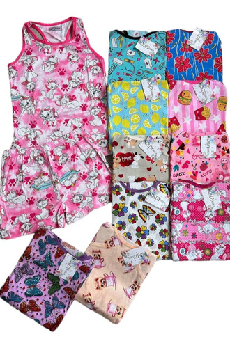 Seis Pijamas Para Damas Cortas ( 6 Unidades )