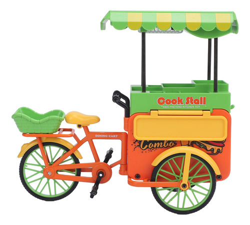 Conjunto De Brinquedos De Triciclo Food Trike Toy Em Escala