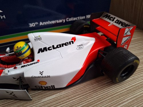 F1 Mclaren Mp4/8 Gp Europa Dirty Version Ayrton Senna 1/18 Branco