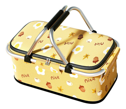 Cesta De Picnic Aislada, Cesta De Almacenamiento Portátil