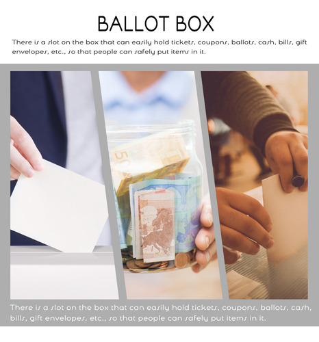 Caja De Donación Con Pantalla De Acrílico Transparente, Urna