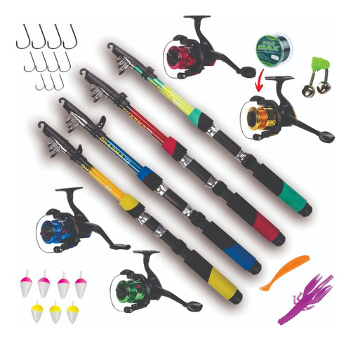 Vara De Pesca 12-20lbs Completa Com Molinete Linha Barato
