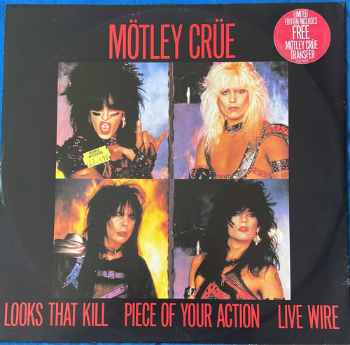 Lp Motley Crue Looks That Kill Sencillo Uk Con Transfer