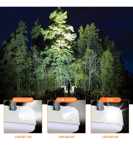 Luz Solar Portátil Multifuncional, Impermeable, Para Acampar