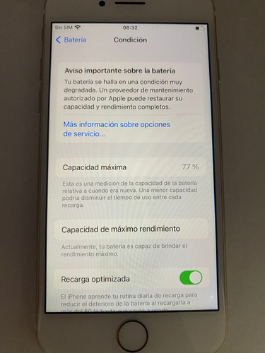 iPhone 7 128gb Dorado Usado Batería 77% _ap (Usado)