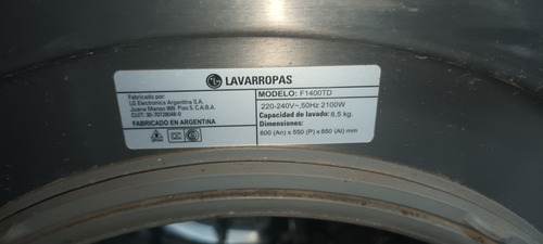 Repuesto Lavarropas LG Inverter Cuba Motor Placa Consulte 