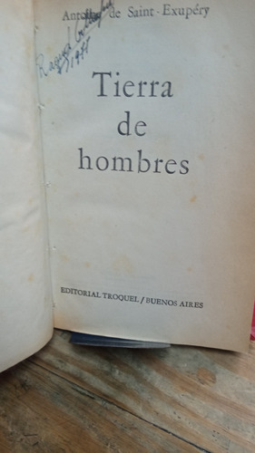 Tierra De Hombres Saint Exupery