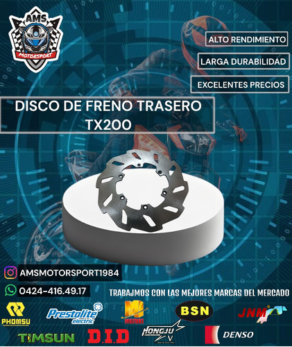 Discos De Freno Trasero Tx200