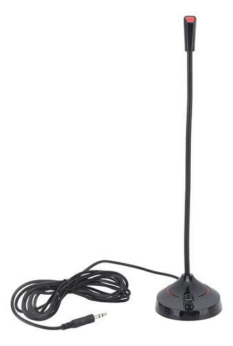 Micrófono Con Cable De Cuello De Cisne Negro Con Captación D