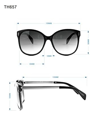 Tahari Th657 Gafas De Sol Con Protección Uv Para Mujer, Ojo