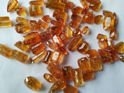 Topázio Imperial Extra Laranja Forte Lote Com 100 Ct Laranja Forte