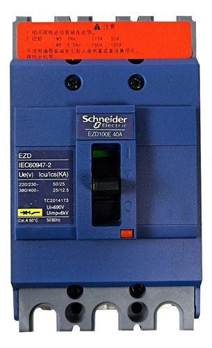 Breaker Schneider Electric Ezd100e3040n 40amp 3p