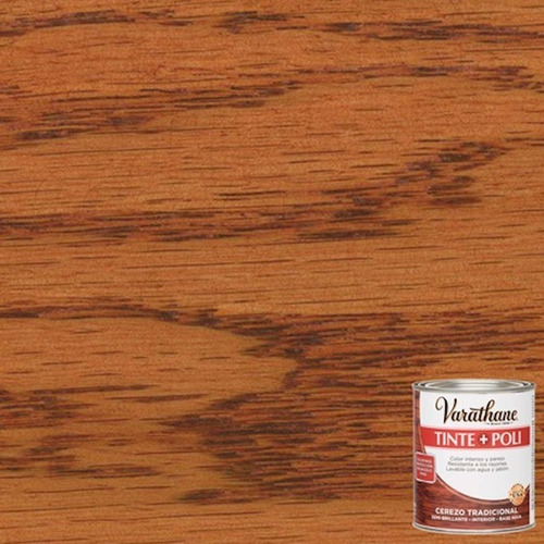 Imagen 2 de 4 de Tinte + Poliuretano Varathane Semibrillante 946 Ml