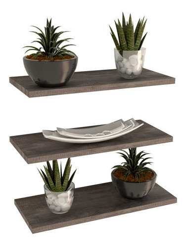 Imagen 1 de 8 de 3 Repisas Flotantes Minimalistas Melamina Vintage 30x15 Color Lombardia