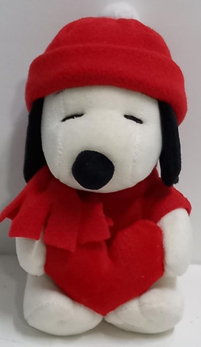 Peluche Snoopy Con Ropa De Invierno Y Corazón De 18cm-1/pq.