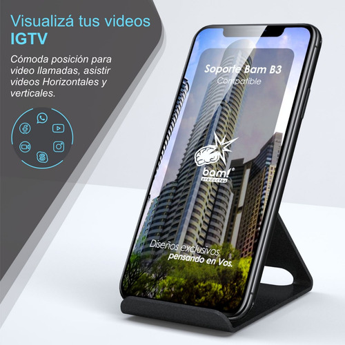Soporte Apoyo Celular Bam B3 Portátil Escritorio Premium!!!
