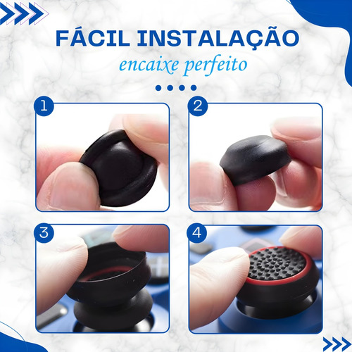 Kit 8 Grip Protector Analógico Compatível Com Ps3 Ps4 Ps5 Xb