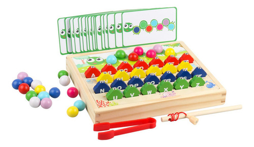 Juego De Pesca De Madera Magnética Juego De Conteo De
