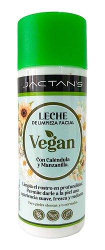 Leche De Limpieza Vegan Jactan's Con Calendula Y Manzanilla