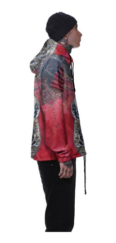 Imagem 2 de 3 de Jaqueta Corta Vento Tropical Hype Yakuza Cult Moda Oriental