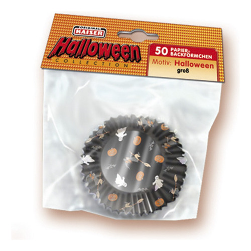 Juego De Capacillos Para Muffin Modelo Halloween 50pz