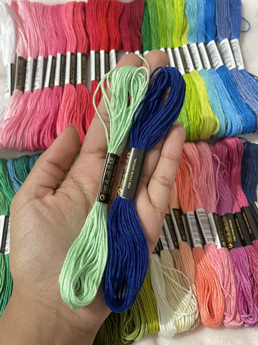 Kit Com 100 Linhas Meadas Para Bordado Cor Mix