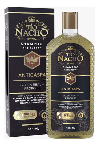 Tio Nacho Shampoo Anticaspa 415ml Geleia Real E Propolis