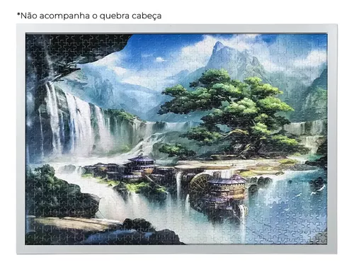 Marco de 36,5 x 49,5 cm para Puzzle Grow Puzzle 500, color plateado