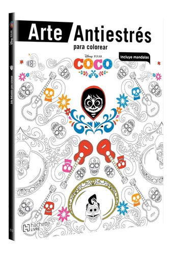 Libro Colorear Disney Pixar Coco Con Mandalas Dia De Muertos