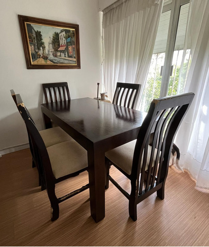 Juego De Comedor De Madera (con Detalles)