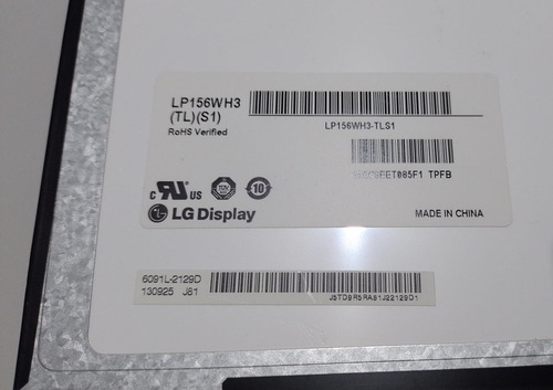Display LG Lp156wh3 (tl) (s1) 40 Pines (leer Descrip). (Usado)