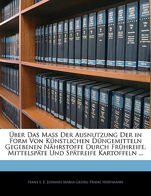 Libro Uber Das Mass Der Ausnutzung Der In Form Von Kunstl...