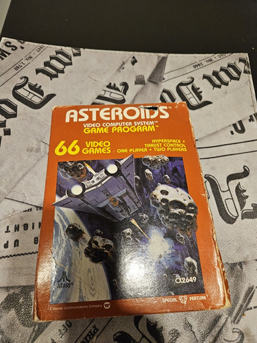 Atari 2600 Cartucho Asteroid Completo Con Caja Y Manual