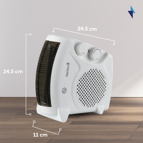 Calefactor Ventilador Calentador Electrico 1500w Portatil 2p Color Blanco