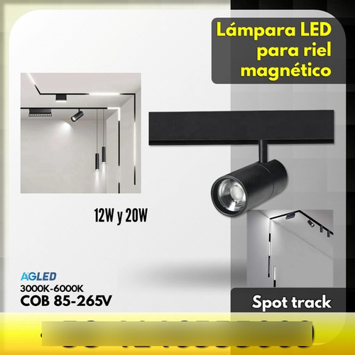 Lamp Led P Riel Magnetico 12w Ng 6k 85-265v Spot Track Light