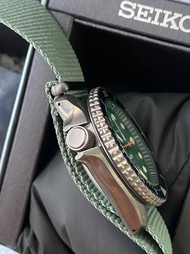 Seiko 5 Automático Novo Mod. Srpd77k1 Avocado Nato Gunmetal