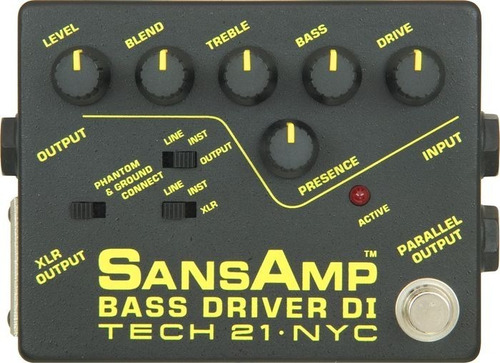 Sansamp Pedal Bsdr Bass Driver Tech21